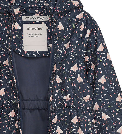 Minymo Softshell Jacket - Blue Nights w. Butterflies