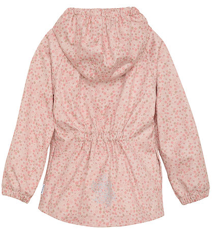 Minymo Softshelljacka - Peach Beige m. Blommor