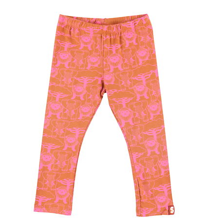 DYR Leggings - Animal Cheetah - Super Pink/Rust Savanne