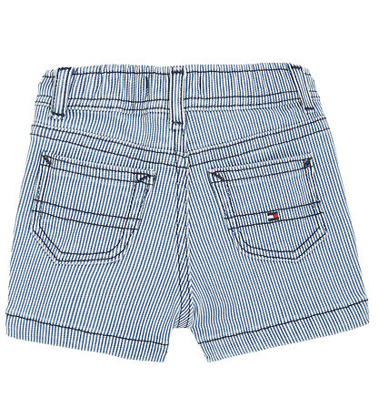Tommy Hilfiger Shorts - Baby Striped - Denim stripe