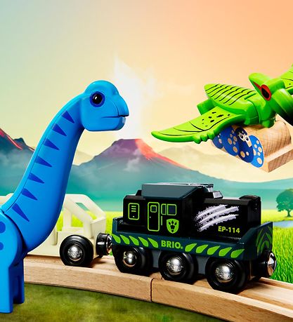 BRIO World Battery powered Train With Dinosaur w. Sound and Ligh