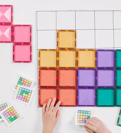Ensemble d'aimants Connetix - 40 Parties - Pastel Square Pack d'