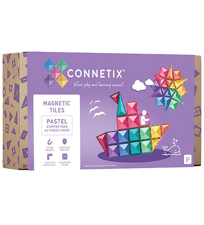 Connetix Magnetsats - 64 Delar - Pastel Startar Förp