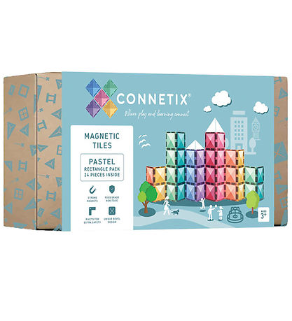 Connetix Magnet set - 24 Parts - Pastel Rectangle