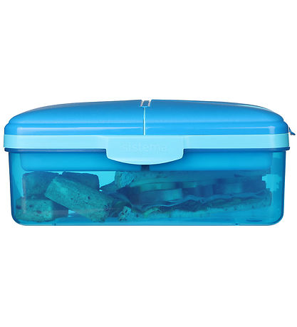 Sistema Brooddoos - Slimline Quaddie - 1.5 l - Blauw/Lichtblauw