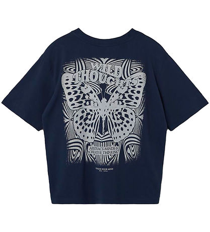 LMTD Stuttermabolur - NkfThoughts - Dress Blues/Turtildúfa