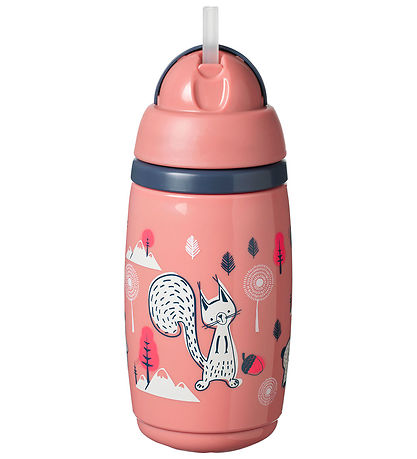 Tommee Tippee Bolli M. sogrör - Superstar - 266 ml - Bleikt M. S