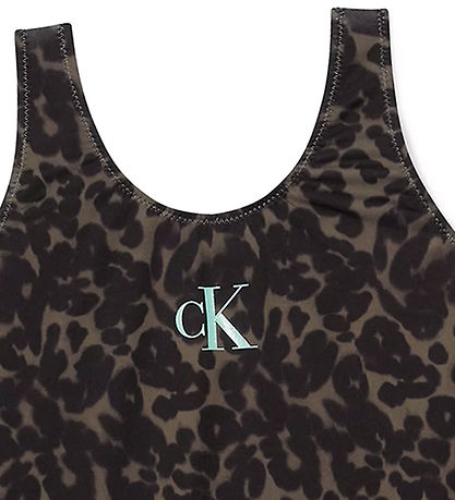 Calvin Klein Sundföt - Leopard Olive Op