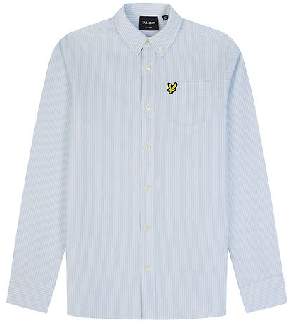 Lyle & Scott Overhemd - Oxford - Lichtblauw/Wit
