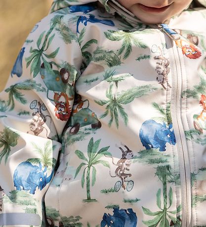 CeLaVi Softshell Jacket - Dress Blues/Cream w. Elephants