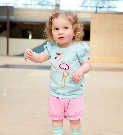 Freds World Stuttermabolur - Flamingo - Aqua