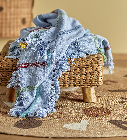 Bloomingville Blanket - 160x130 cm - Frey Blanket - Blue