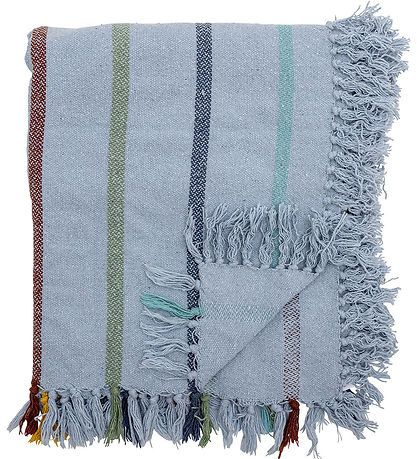 Bloomingville Blanket - 160x130 cm - Frey Blanket - Blue
