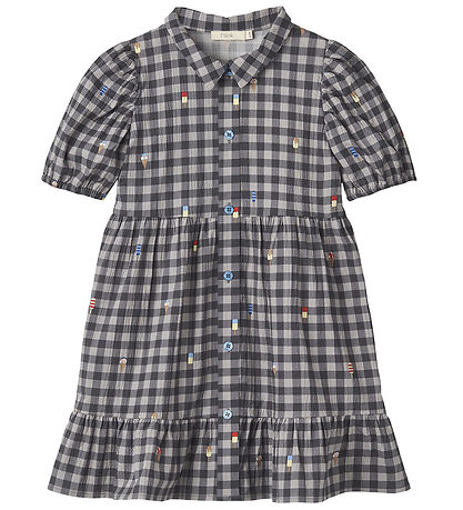 Fliink Kleid - Polar - Magnet Check Aop