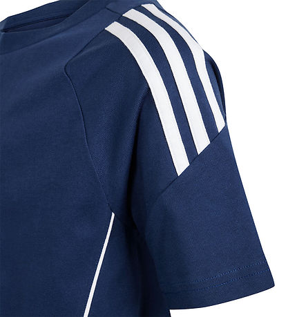 adidas Performance Stuttermabolur - Tiro 24 SWTEEY - Blár/Hvítur