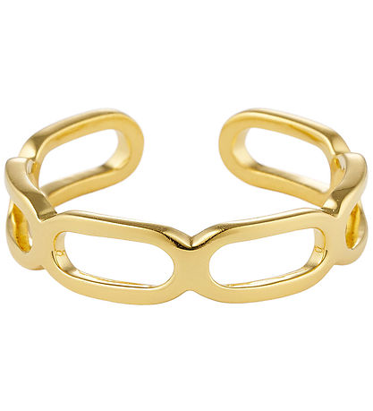 Design Letters Ring - Square Link - Gold