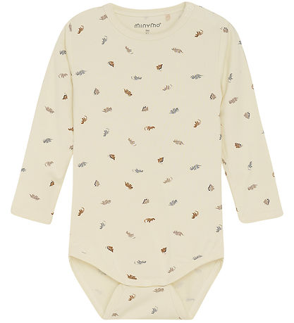 Minymo Bodysuit l/s - Viscose - Tradewinds w. Dinosaurs