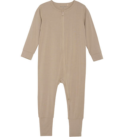 Minymo Pyjamasdräkt - Viskos - Helt enkelt Taupe