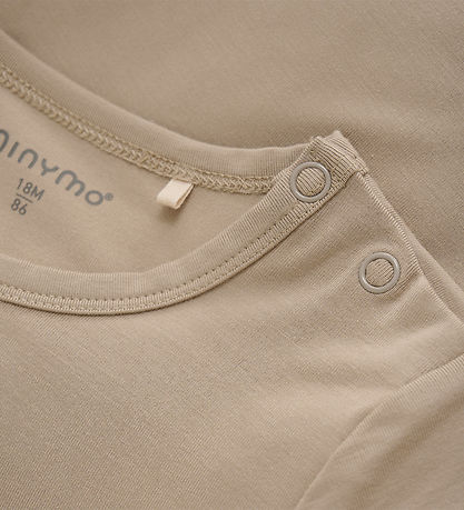 Minymo Bodysuit s/s - Viscose - Simply Taupe