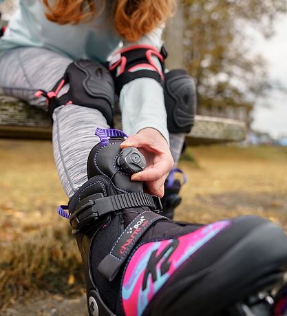 K2 Rollschuhe - Charm Boa Alu - Schwarz/Rose/Blau - Inlineskates