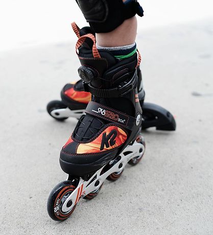 K2 Rollschuhe - Hero Boa Alu - Schwarz/Rot/Orange - Inline