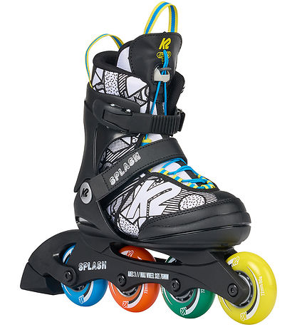 K2 Rollerskates w. 5 Colour Markers - Splash - Black/White - Inl