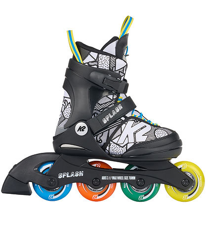 K2 Rollerskates w. 5 Colour Markers - Splash - Black/White - Inl