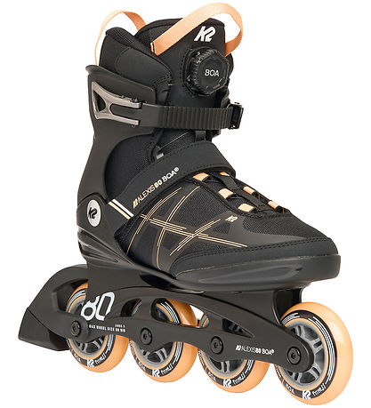 K2 Rollerskates - Alexia 80 Boa - Black/Orange - Inline