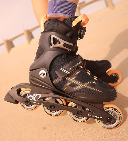K2 Rollerskates - Alexia 80 Boa - Black/Orange - Inline
