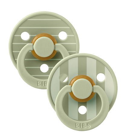 BIBS Colour Pacifiers - 2-Pack - Size 2 - Round - Sage