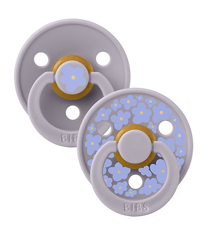 BIBS Colour Schnuller - 2er-Pack - Gr. 2 - Rund - Fossil Grey m.