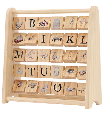 Konges Sløjd Activity Toy - ABC Block frame - Wood - Multi