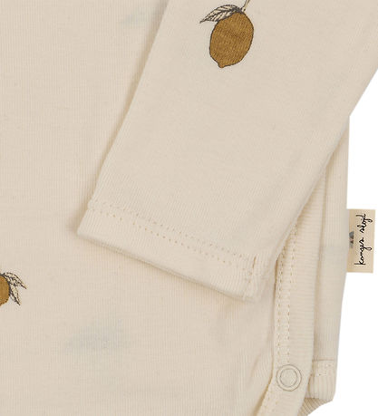 Konges Sløjd Wrap Bodysuit l/s - Lemon