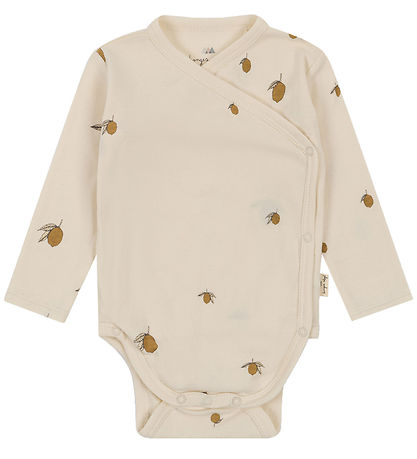 Konges Sløjd Wrap Bodysuit l/s - Lemon