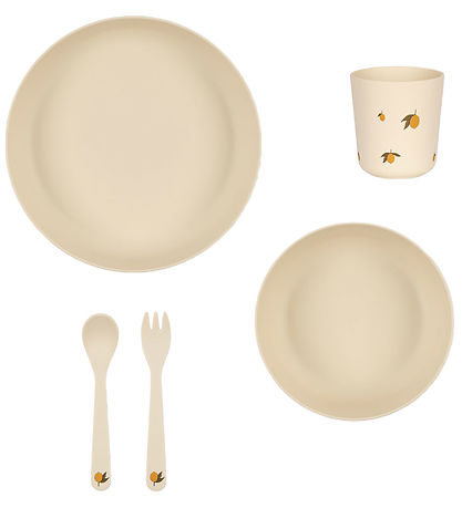 Konges Sløjd Matarsett - Lífplast - 5 Partar - Lemon