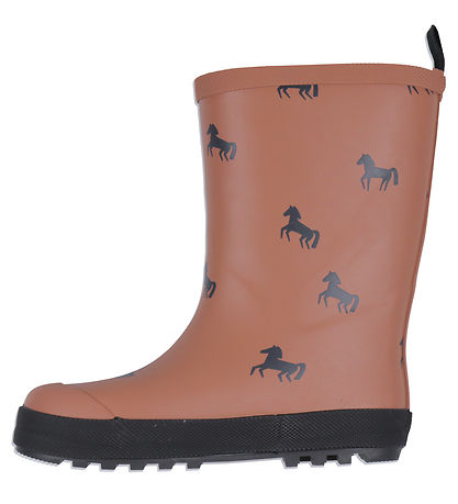 Liewood Rubber Boots w. Lining - Mason - Horses/Dark Rosetta