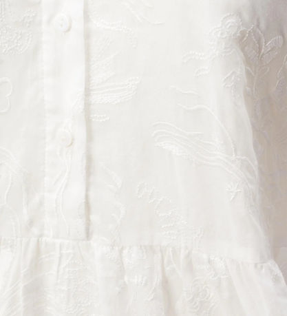 Lala Berlin Kleid - Delmar - Magie Garden Stickerei White