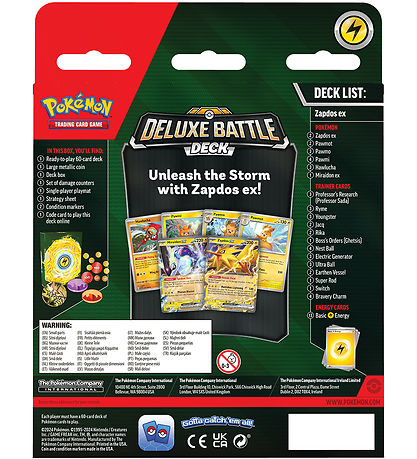 Pokémon Trading Card - Deluxe Battle Deck - Zapdos ex