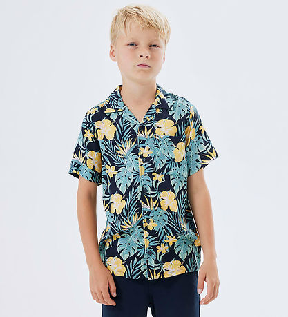 Name It Shirt - Noos - NkmFerane - Dark Sapphire/Tropical