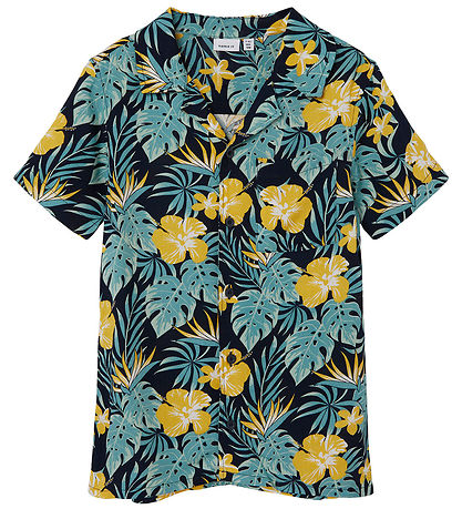 Name It Shirt - Noos - NkmFerane - Dark Sapphire/Tropical