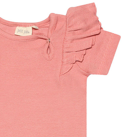 Petit Piao Samfella k/æ - Rib - Modal - Sea Shell Bleikt