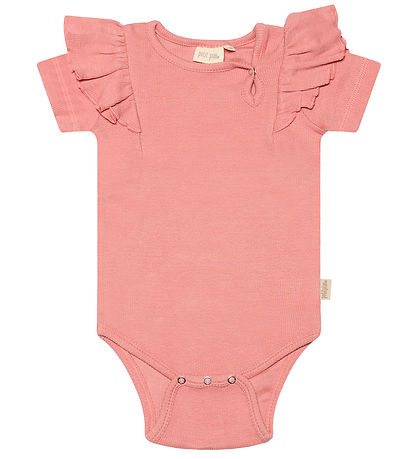 Petit Piao Bodysuit s/s - Rib - Modal - Sea Shell Pink