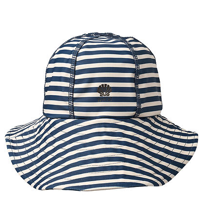 Wheat Badhatt - UV40+ - Indigo Stripe m. Velcro