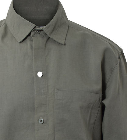 Hound Shirt - Linen Blend - Army