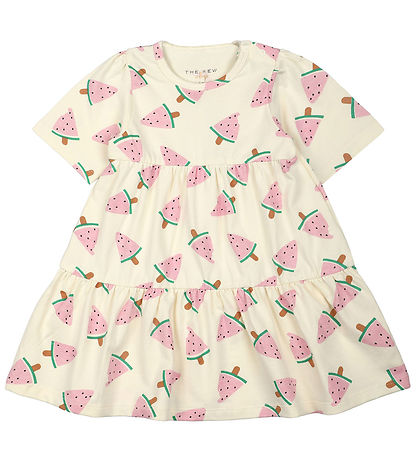 The New Siblings Kleid - TnsKaya - White Swan Wassermelone