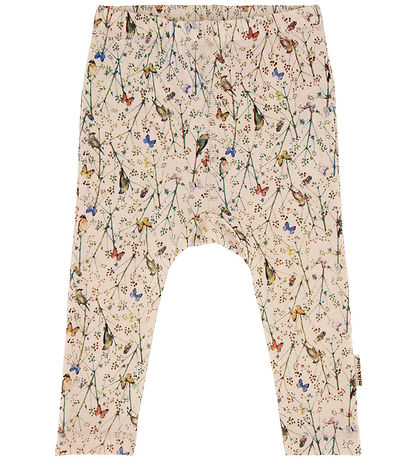 Mikk-Line Leggings - Wool/Bamboo - Off-White w. Print