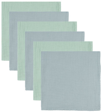 Mininor Hydrofiele Doek - 70x70 cm - 6-pack - Grey Seal/Wilgengr