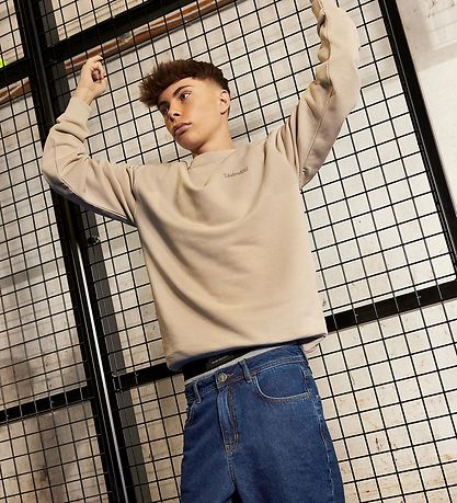 Hound Sweatshirt - Crew Neck - Sand w. Print