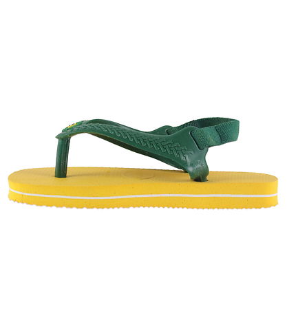 Havaianas Flip Flops - Baby Brasil Logo II - Pop Yellow/Amazon