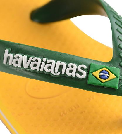 Tongs Havaianas - Bébé Brasil Logo II - Pop Yellow/Amazon